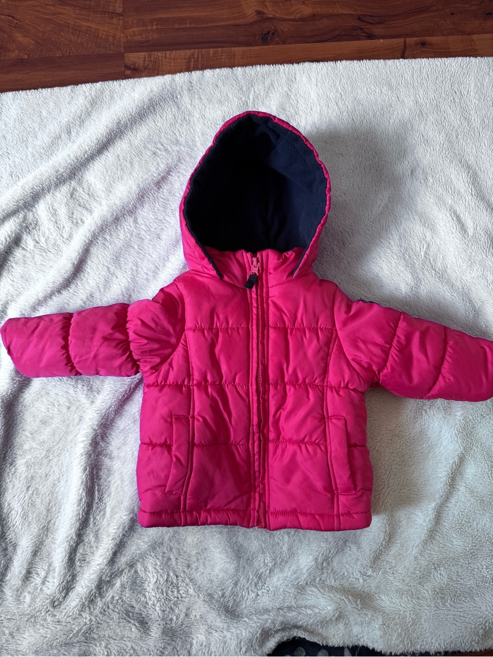 OshKosh B'gosh Bright Pink Hooded Puffer Jacket